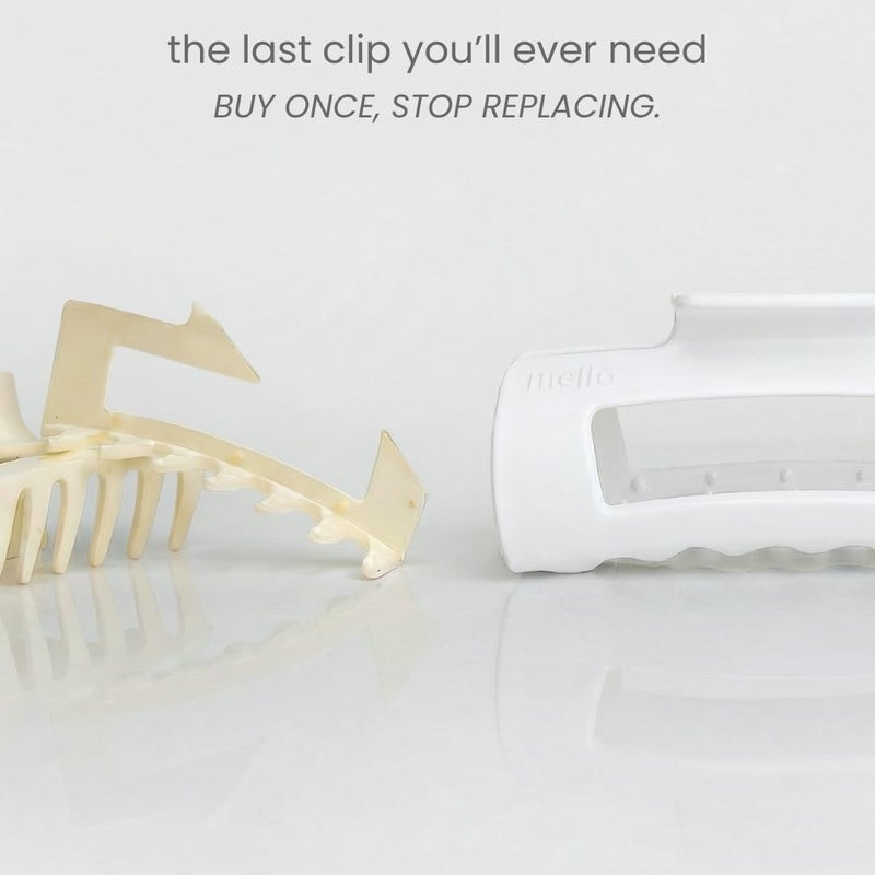 Mello The Original Hair Claw Clip Squishy Claw Clip Made in Korea Patent Pending 30021976 (White, Medium) - Image 5